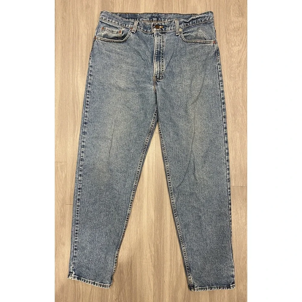 Vintage Red TAB‎ LEVIS Jeans Mens 38x32 Relaxed Fit 550 Made In USA 90s EUC